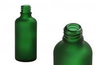 Стъклена зелена матова бутилка 50 мл за етерични масла 