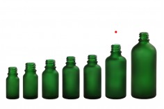 Стъклена зелена матова бутилка 50 мл за етерични масла 