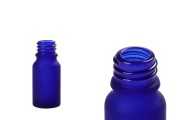 Стъклена синя матова бутилка 10 мл за етерични масла 
