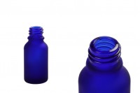 Стъклена синя матова бутилка за етерични масла 15 мл