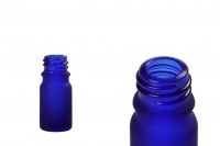 Стъклена Матова синя  бутилка за етерични масла 5 ml  PP18