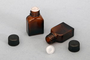 Стъклено малко карамелено шишенце 8 мл с капачка и тапа-изображение_група