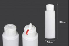 50 ml plastik şişe (PP20/410) akış kapaklı - 12 adet