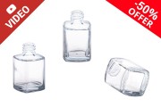 Стъклена квадратна бутилка 30 мл  PP 18 (18/415)