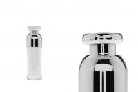 Пластмасова бутилка Airless 30 ml  Акрилен  ( вътрешно прозрачна и външно бяла) със помпа и капачка 