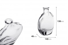 250 ml cam kapaklı oval şekilli cam şişe