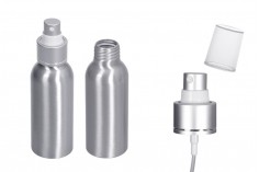 Алуминиева бутилка 100 мл със спрей и пластмасова капачка - 10 бр