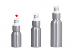 Алуминиева бутилка 30 мл със спрей и пластмасова капачка - 10 бр
