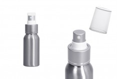 Алуминиева бутилка 50 мл със спрей и пластмасова капачка - 10 бр