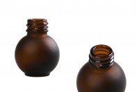 Сферична матова карамелена бутилка 10 мл за етерични масла с гърловина ПП18