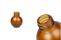 Стъклена карамелана сферична матова бутилка 20 мл за етерични масла 