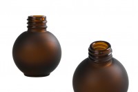 Стъклена матова карамелена бутилка за етерични масла 20 мл с гърловина ПП18