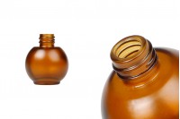 Стъклена сферична карамелена матова бутилка 30 мл за етерични масла 