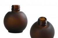 Кафяво карамелено стъклено сферично шишенца 30 мл за етерични масла