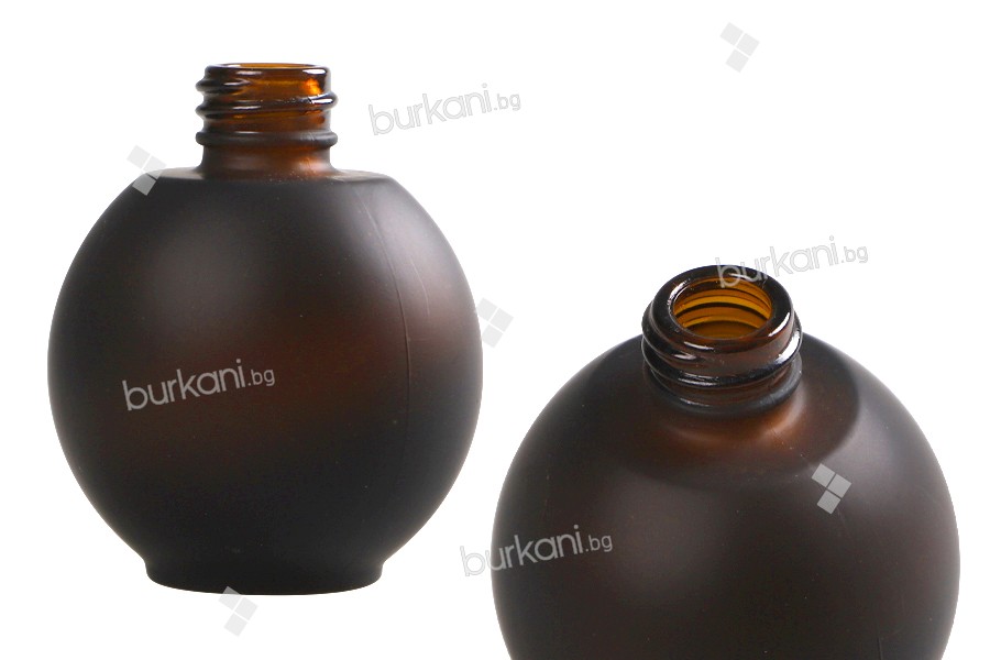 Стъклена Матова карамелена бутилка 50 мл за етерични масла