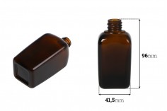 Стъклена кафява бутилка 100 мл за етерични масла, с гърловина PP18
