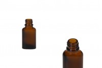 Стъклена овална кафява бутилка 10 мл за етерични масла (PP18)