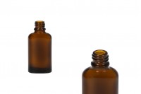 Стъклена овална бутилка 30 мл кафява за етерични масла (PP18)