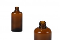 Стъклена кафява овална бутилка 50 мл за етерични масла (PP18)