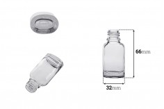 Cam uçucu yağlar için 10 ml şişe, oval şekilli şeffaf (PP18)