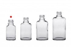 Стъклена овална прозрачна бутилка за етерични масла 10 мл (PP18)