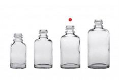 Uçucu yağlar için 30 ml şişe, oval şekilli şeffaf cam (PP18)