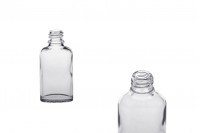 Uçucu yağlar için 30 ml şişe, oval şekilli şeffaf cam (PP18)