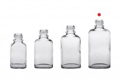 Стъклена прозрачна бутилка 50 мл Овална за етерични масла PP18