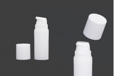 Beyaz renkte 10 ml krem için airless plastik şişeler