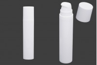 Beyaz renkte 20 ml krem için airless plastik şişeler