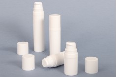 Beyaz renkte 10 ml krem için airless plastik şişeler
