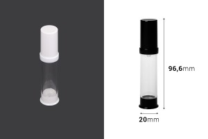 Бутилка Airless 10 ml  за крем, лосион или серуми-изображение_размери