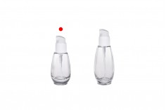Стъклена бутилка за крем 30 мл с пластмасова помпа  (PP18)