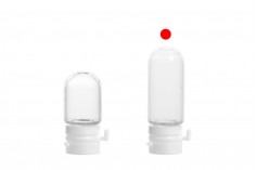 Малко стъклено шишенце 2 мл с пластмасова предпазна капачка за вземане на проби, лекарства и хомеопати - 25 бр