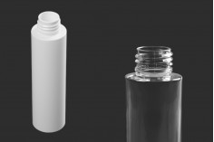 100 ml şişe, beyaz veya şeffaf plastik (PP24)