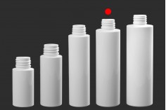 150 ml şişe, beyaz veya şeffaf plastik (PP24)