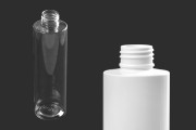 200 ml şişe, beyaz veya şeffaf renkli plastik (PP24)