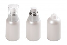 Krem pompalı ve şeffaf kapaklı 50 ml Airless şişe