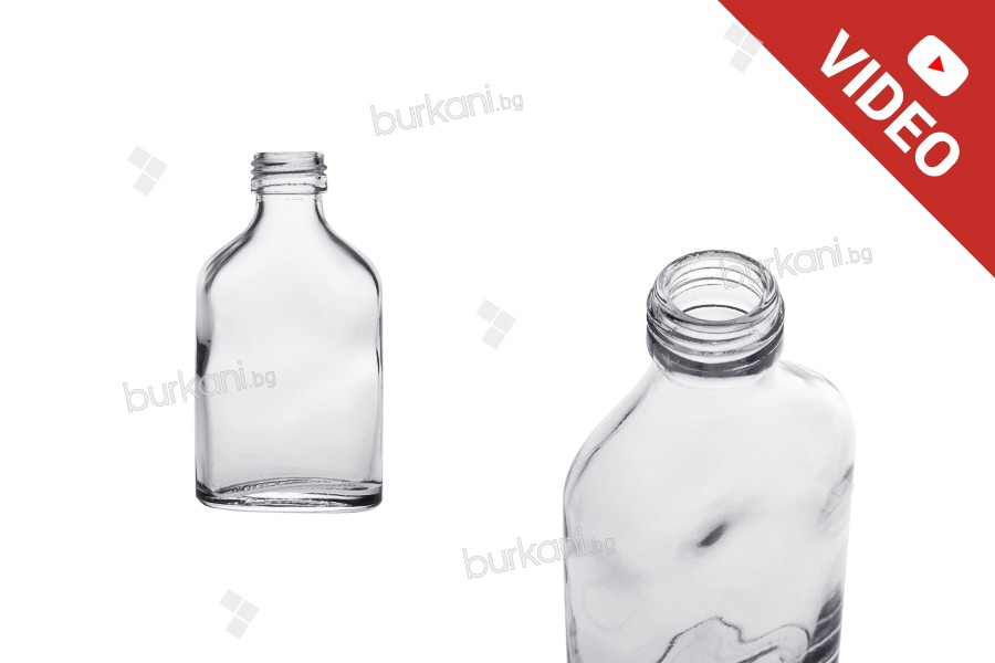 100 ml şişe şeklinde düz-flask