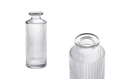 Стъклена декоративна бутилка 150мл на райета