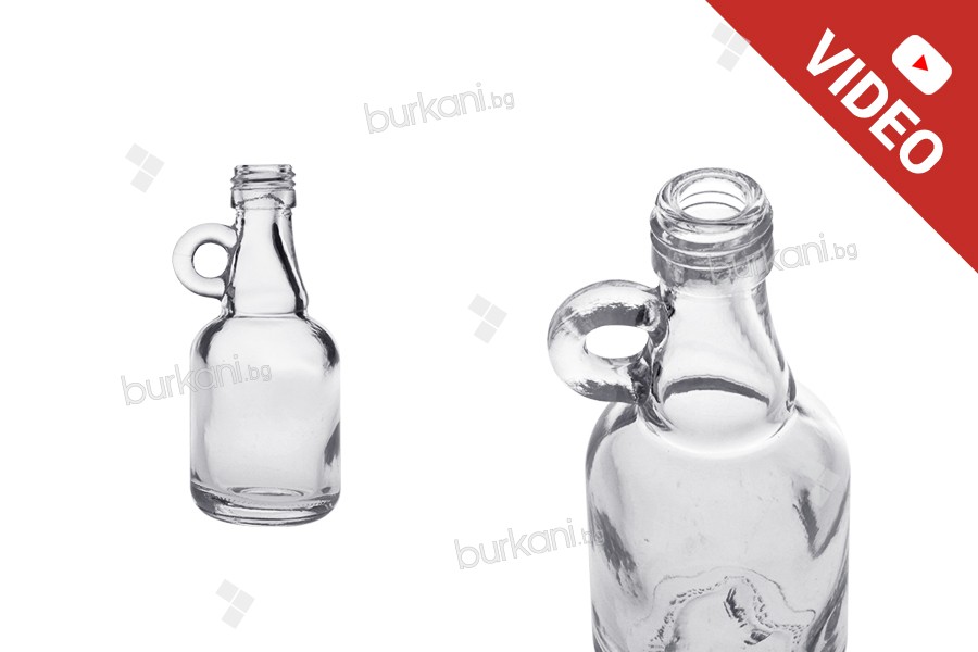 Стъклена прозрачна бутилка 40 мл ПП18