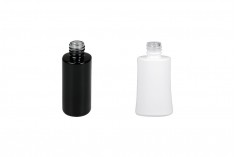 Стъклена овална бяла или черна бутилка за парфюм  30 ml 18/415