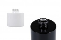 Стъклена цилиндрична бутилка 100 мл бяла, подходяща за ароматизатор дифузер, с гърловона ПП28