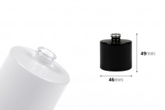 Стъклена кръгла бутилка за парфюм 30 мл Крим ПП15  в бяло или черно 