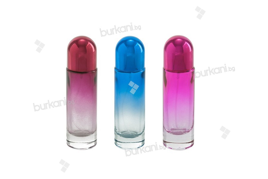 Стъклени кръгли цветни бутилки 30 мл за парфюм 