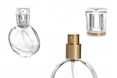 Стъклена прозрачна бутилка за парфюм 25 мл със спрей и капачка