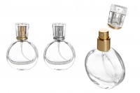Стъклена прозрачна бутилка за парфюм 25 мл със спрей и капачка