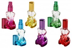 Малки стъклени шишенца "Мече" за парфюм  със спрей и с капачка 10 мл 