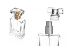 Стъклена бутилка 30 мл със спрей помпа и капачка за парфюм