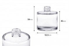 Kapaklı cam yuvarlak şişe 50 ml 